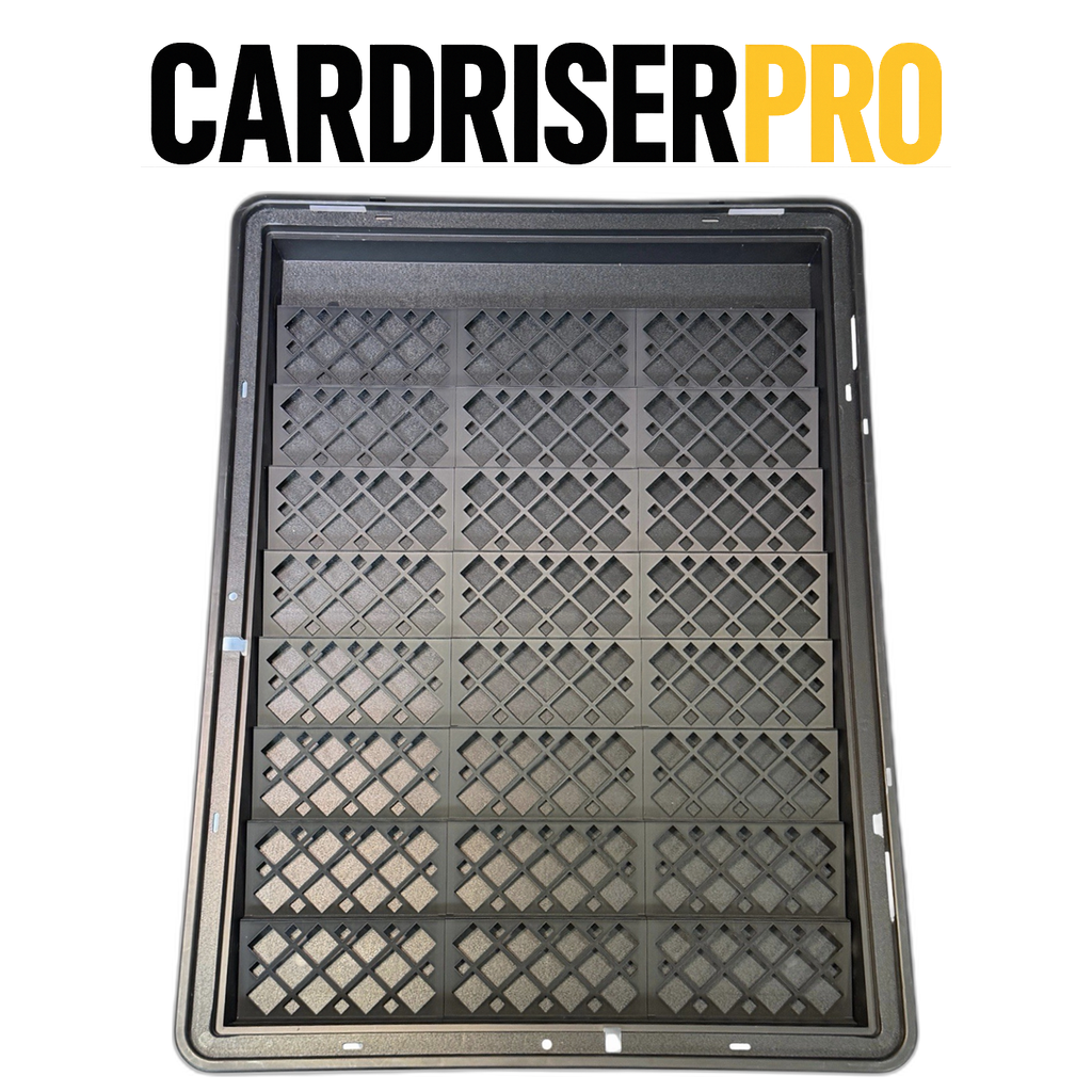 CardRiser Pro Full Zion Case Display Card Risers - 24 Pack - Black